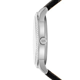 Michael Kors Tibby Chronograph Black Dial Black Leather Strap Watch For Women - MK2976 Buy Now By Michael Kors