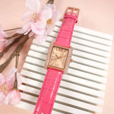 Michael Kors Emery Quartz Diamonds Rose Gold Dial Pink Leather Strap Watch For Women - MK2984 Buy Now By Michael Kors