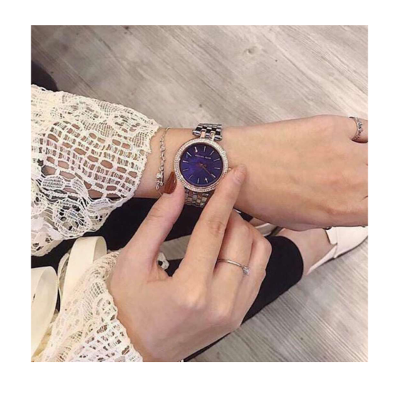Michael Kors Darci Purple Dial Two Tone Steel Strap Watch for Women - MK3353 Buy Now By Michael Kors