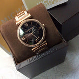 Michael Kors Catlin Black Diamonds Dial Rose Gold Steel Strap Watch for Women - MK3356 Buy Now By Michael Kors