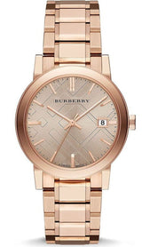 Burberry The City Rose Gold Dial Rose Gold Steel Strap Watch for Women - BU9034 Buy Now By Burberry