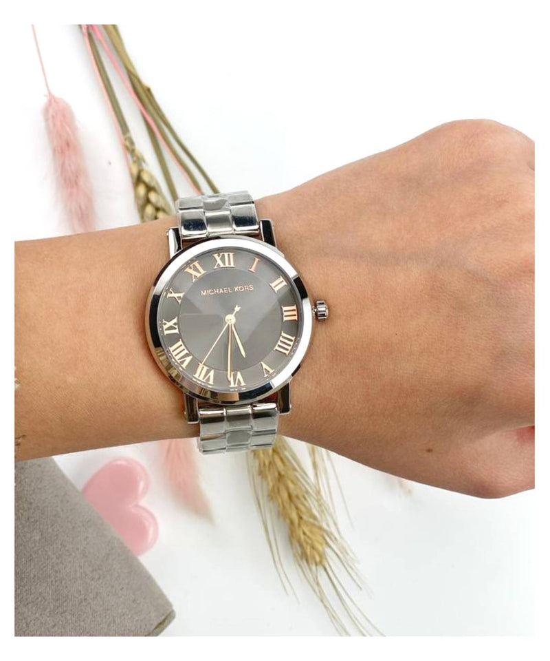 Michael Kors Norie Grey Dial Silver Stainless Steel Strap Watch for Women - MK3559 Buy Now By Michael Kors