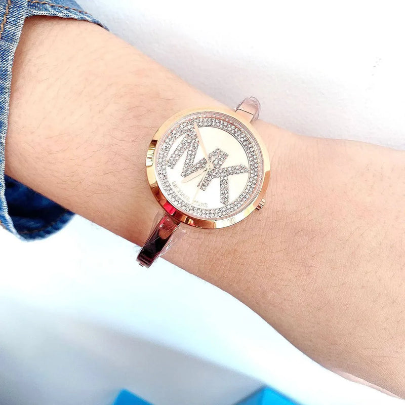 Michael Kors Blakley Crystals Rose Gold Dial Rose Gold Steel Strap Watch for Women - MK3631 Buy Now By Michael Kors