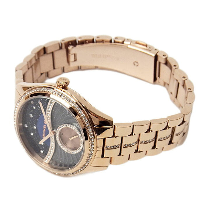 Michael Kors Lauryn Blue Dial Rose Gold Steel Strap Watch for Women - MK3723 Buy Now By Michael Kors