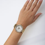 Michael Kors Darci White Dial Gold Steel Strap Watch for Women - MK3727 Buy Now By Michael Kors
