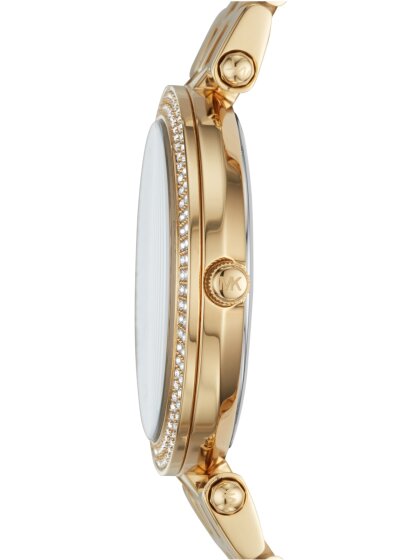 Michael Kors Mini Darci Quartz Black Dial Gold Steel Strap Watch For Women - MK3738 Buy Now By Michael Kors