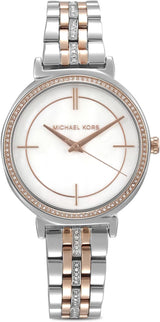 Michael Kors Cinthia Mother of Pearl Dial Two Tone Steel Strap Watch For Women - MK3831 Buy Now By Michael Kors