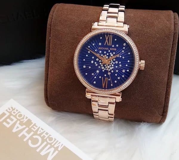 Michael Kors Sofie Analog Quartz Blue Dial Rose Gold Steel Strap Watch For Women - MK3971 Buy Now By Michael Kors