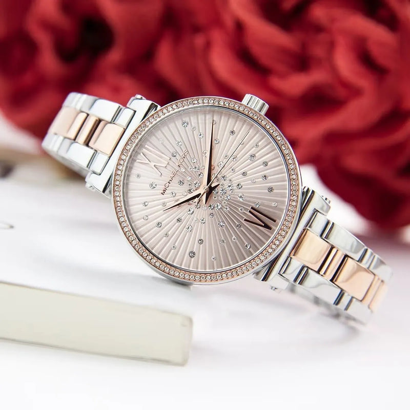 Michael Kors Sofie Quartz Rose Gold Dial Two Tone Steel Strap Watch For Women - MK3972 Buy Now By Michael Kors