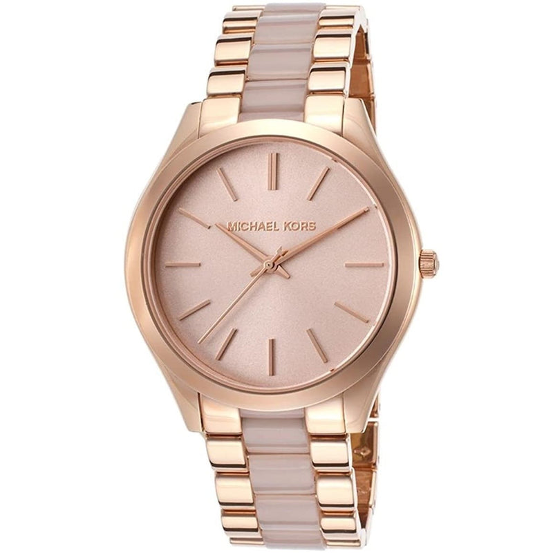 Michael Kors Slim Runway Rose Gold Dial Two Tone Steel Strap Watch for Women - MK4294 Buy Now By Michael Kors