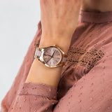 Michael Kors Slim Runway Rose Gold Dial Two Tone Steel Strap Watch for Women - MK4294 Buy Now By Michael Kors