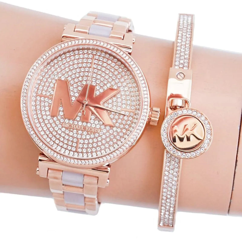 Michael Kors Sofie Quartz Crystals Crystals Rose Gold Dial Rose Gold Steel Strap Watch For Women - MK4336 Buy Now By Michael Kors