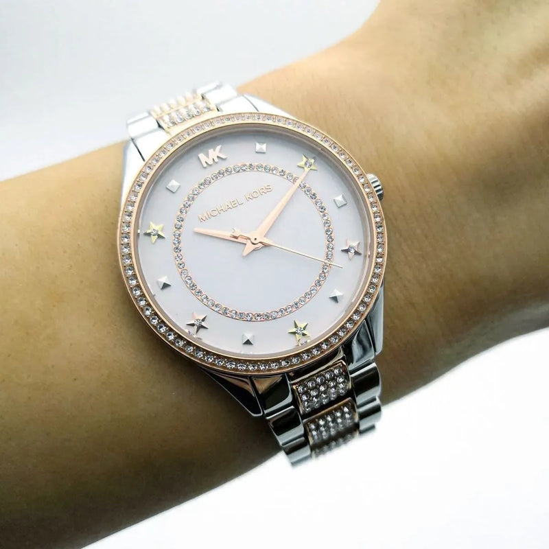 Michael Kors Lauryn Quartz White Dial Two Tone Steel Strap Watch For Women - MK4388 Buy Now By Michael Kors