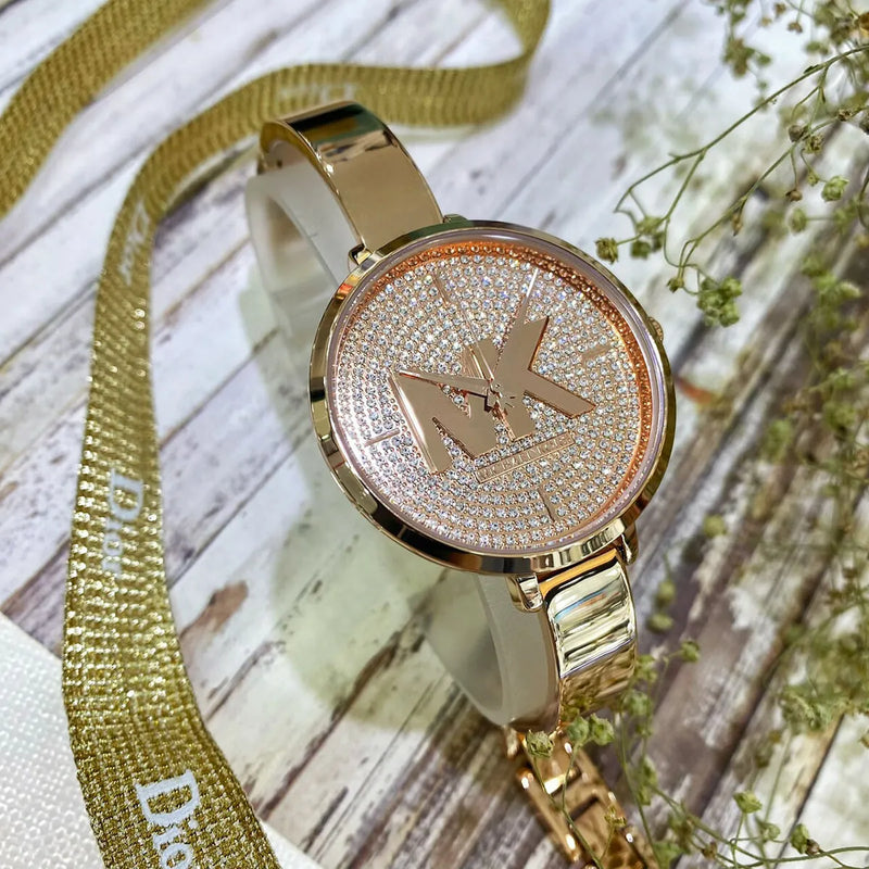 Michael Kors Blakley Crystals Rose Gold Dial Rose Gold Steel Strap Watch for Women - MK3631 Buy Now By Michael Kors