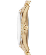 Michael Kors Lauryn Quartz Mother of Pearl Gold Dial Gold Steel Strap Watch For Women - MK4490 Buy Now By Michael Kors