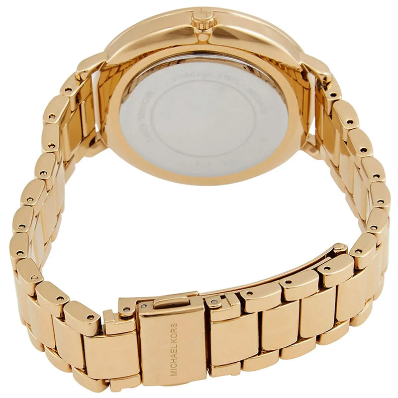 Michael Kors Pyper Three-Hand Black Dial Gold Steel Strap Watch For Women - MK4593 Buy Now By Michael Kors