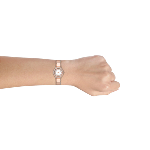 Michael Kors Sylvia Mother Of Pearl Dial Rose Gold Steel Strap Watch for Women - MK4656 Buy Now By Michael Kors