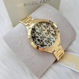 Michael Kors Slim Runway Crystals Gold Dial Gold Steel Strap Watch for Women - MK4659 Buy Now By Michael Kors
