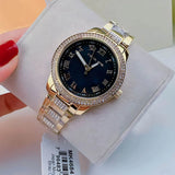 Michael Kors Tibby Multifunction Analog Black Dial Gold Steel Strap Watch for Women - MK4684 Buy Now By Michael Kors