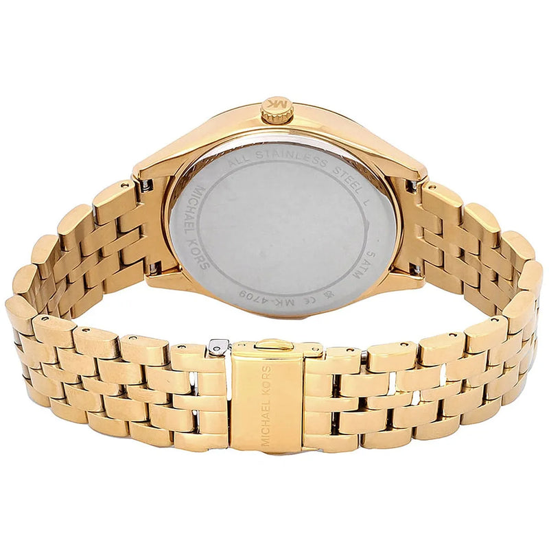Michael Kors Harlowe Three-Hand Quartz Gold Dial Gold Steel Strap Watch For Women - MK4709 Buy Now By Michael Kors