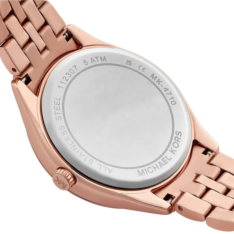 Michael Kors Harlowe Rose Gold Dial Rose Gold Steel Strap Watch For Women - MK4710 Buy Now By Michael Kors