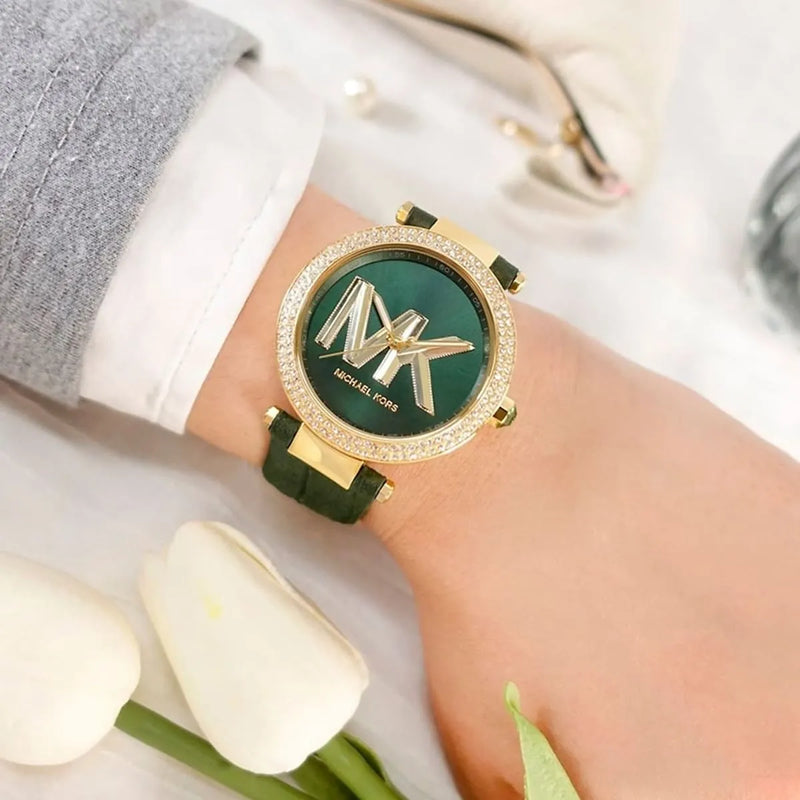 Michael Kors Parker Green Dial Green Leather Strap Watch For Women - MK4724 Buy Now By Michael Kors