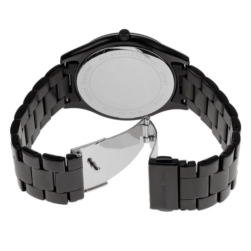 Michael Kors Slim Runway Analog Black Dial Black Steel Strap Watch For Women - MK4734 Buy Now By Michael Kors