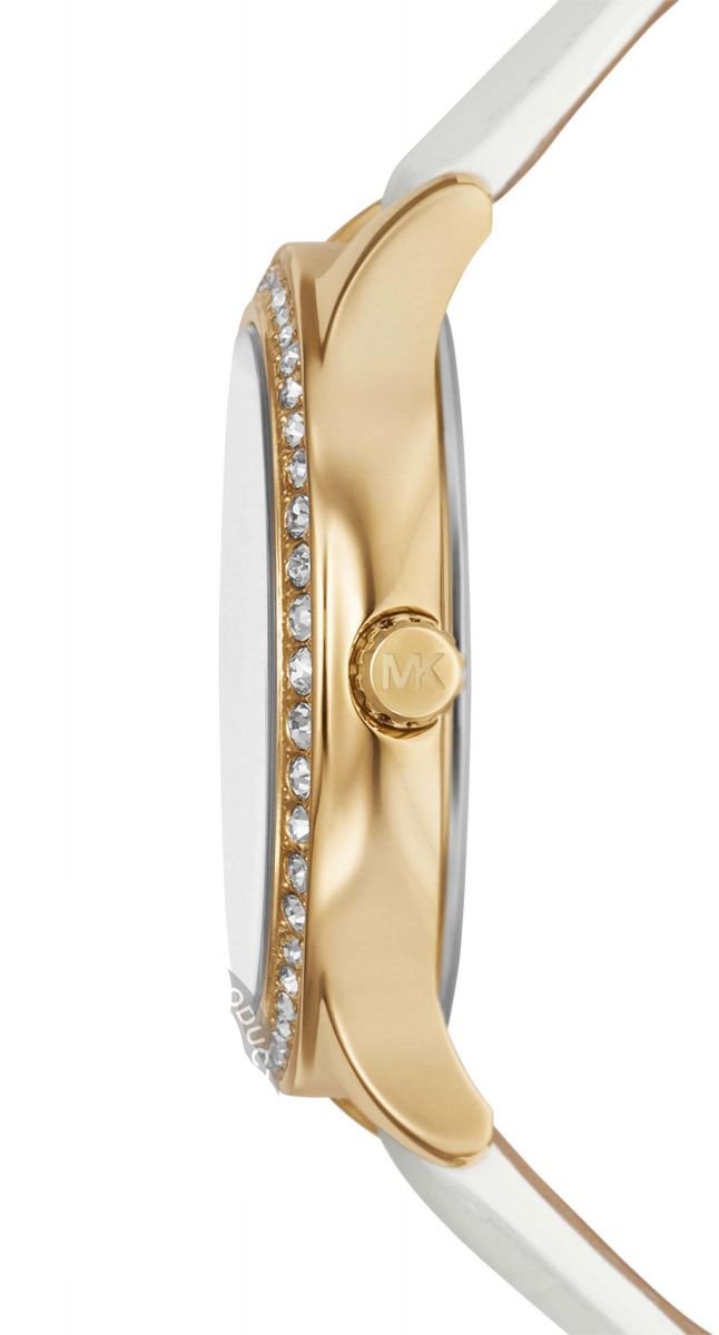 Michael Kors Sage Three-Hand Mother of Pearl White Dial White Leather Strap Watch for Women - MK4818 Buy Now By Michael Kors