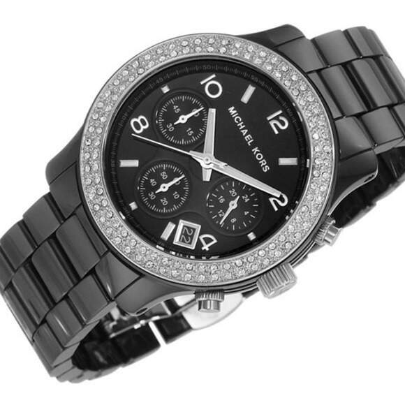 Michael Kors Runway Black Dial Black Steel Strap Watch for Women - MK5190 Buy Now By Michael Kors