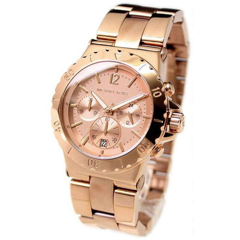 Shop Michael Kors Dylan Rose Gold Dial Rose Gold Steel Strap Watch for Women - MK5314 in USA