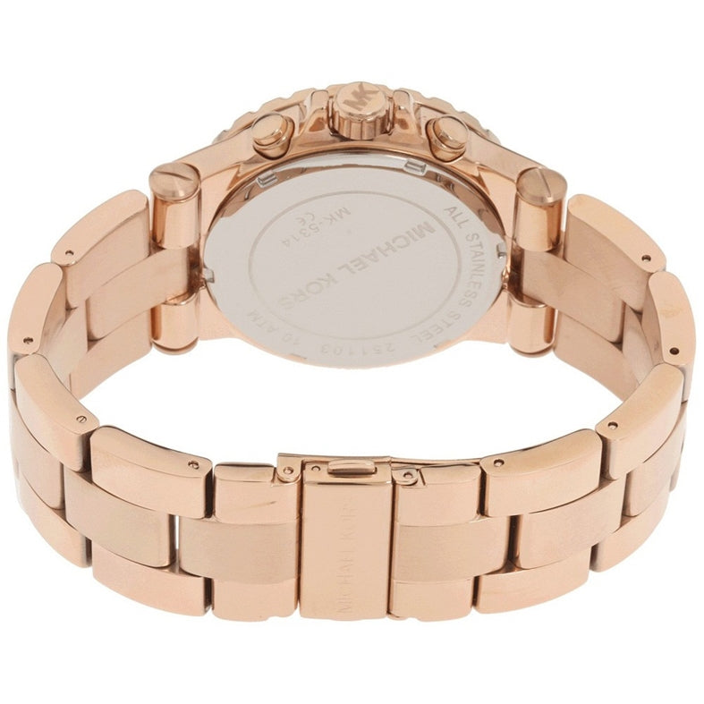 Shop Michael Kors Dylan Rose Gold Dial Rose Gold Steel Strap Watch for Women - MK5314 in USA