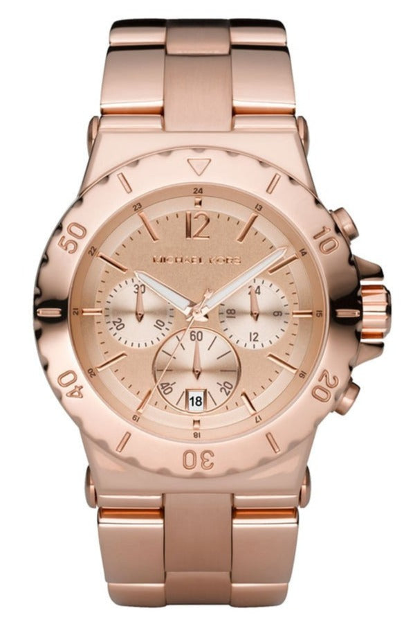 Shop Michael Kors Dylan Rose Gold Dial Rose Gold Steel Strap Watch for Women - MK5314 in USA