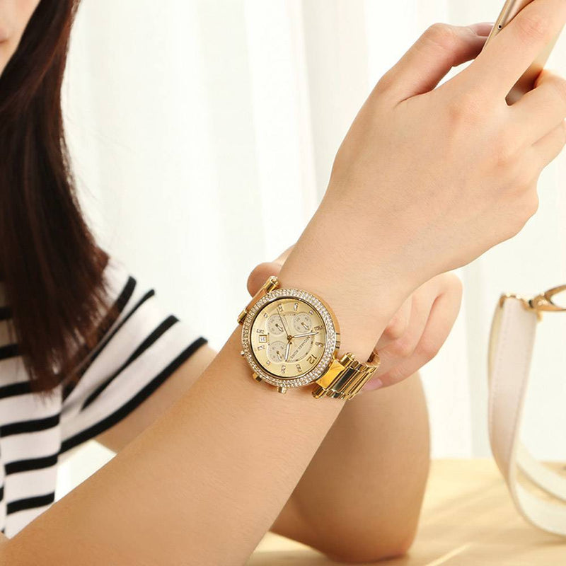 Michael Kors Parker Gold Dial Gold Steel Strap Watch for Women - MK5354 Buy Now By Michael Kors