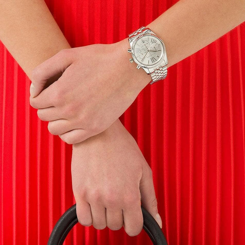 Michael Kors Lexington Silver Dial Silver Steel Strap Watch for Women - MK5555 Buy Now By Michael Kors