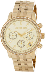 Michael Kors Runway Chronograph Gold Dial Gold Steel Strap Watch For Women - MK5698 Buy Now By Michael Kors