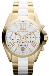 Michael Kors Bradshaw Chronograph White Dial Two Tone Steel Strap Watch For Women - MK5743 Buy Now By Michael Kors