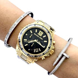 Michael Kors Everest Chronograph Black Dial Gold Steel Strap Watch For Women - MK5828 Buy Now By Michael Kors