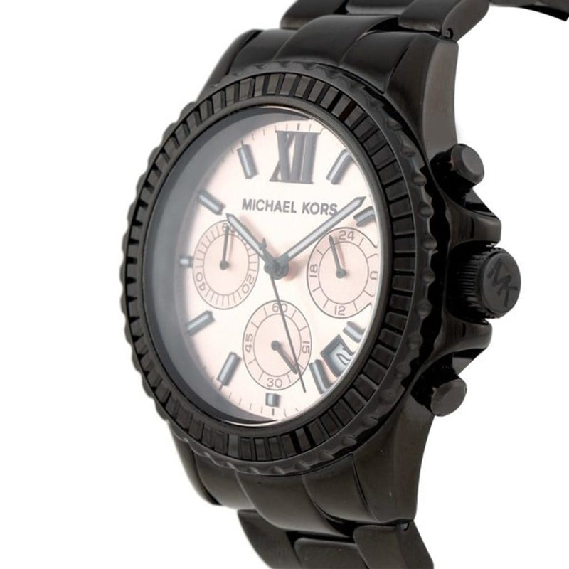 Michael Kors Everest Quartz Rose Gold Dial Black Steel Strap Watch For Women - MK5872 Buy Now By Michael Kors
