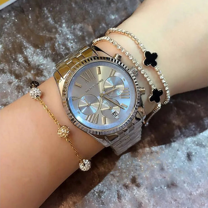 Michael Kors Lexington Chronograph Blue Dial Silver Steel Strap Watch For Women - MK5887 Buy Now By Michael Kors