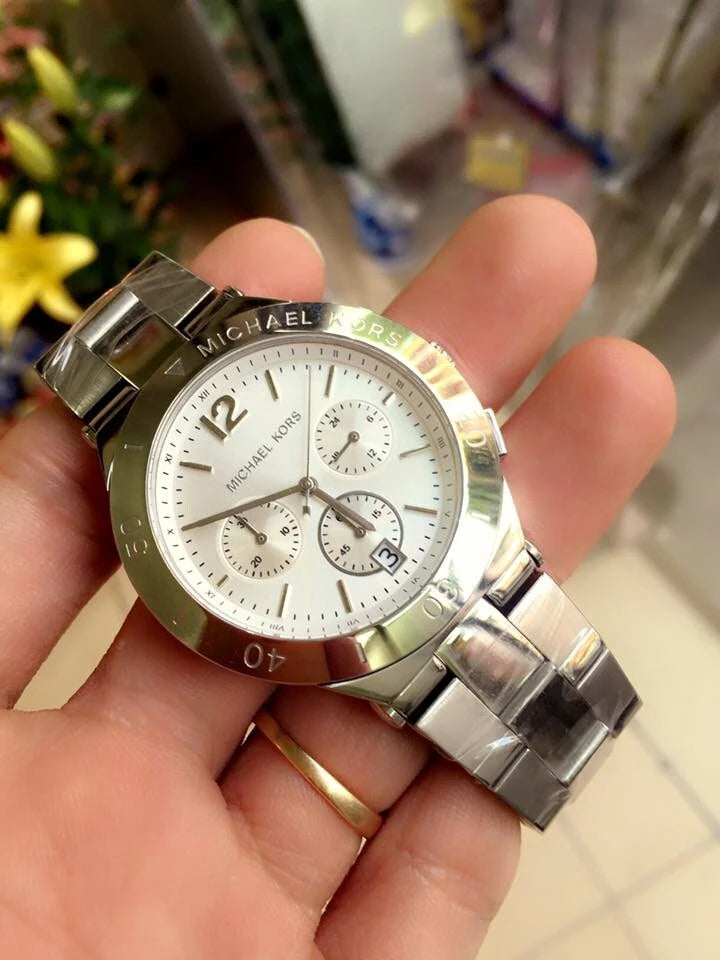 Michael Kors Wyatt White Dial Silver Steel Strap Watch For Women - MK5932 Buy Now By Michael Kors