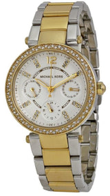 Michael Kors Parker White Dial Two Tone Steel Strap Watch for Women - MK6055 Buy Now By Michael Kors