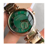 Michael Kors Skylar Green Dial Gold Steel Strap Watch for Women - MK6065 Buy Now By Michael Kors