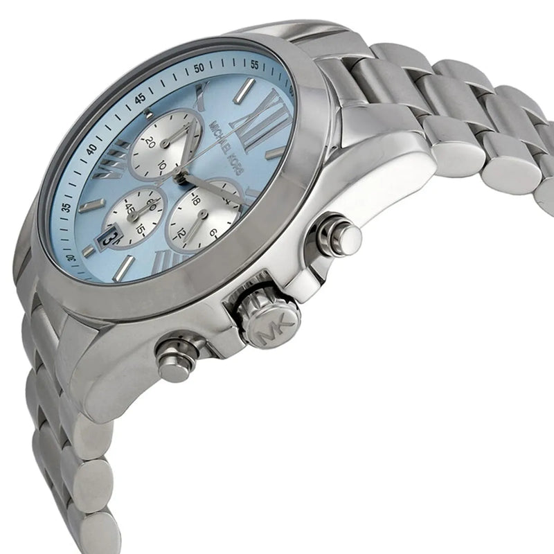 Michael Kors Bradshaw Chronograph Blue Dial Silver Steel Strap Watch For Women - MK6099 Buy Now By Michael Kors