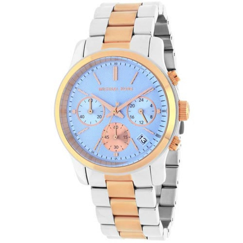 Michael Kors Runway Chronograph Blue Dial Two Tone Steel Strap Watch For Women - MK6166 Buy Now By Michael Kors