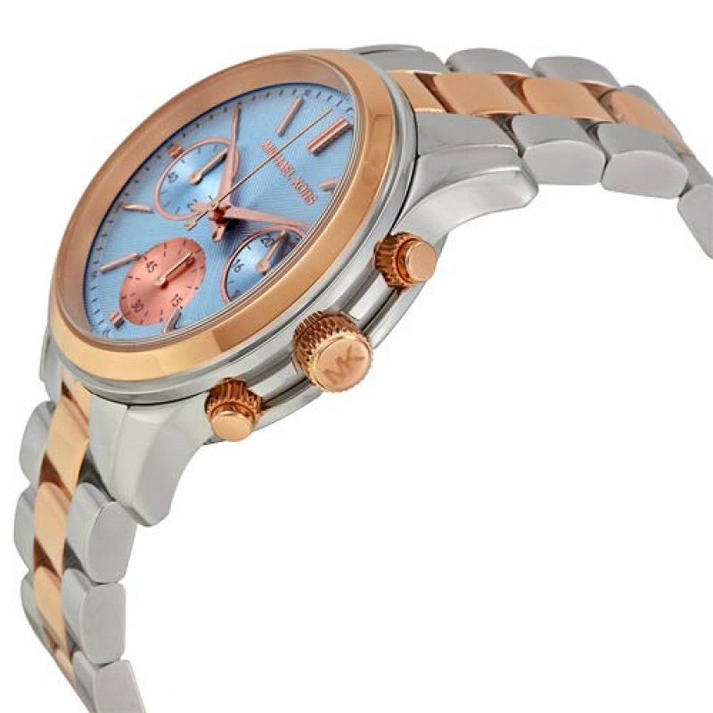Michael Kors Runway Chronograph Blue Dial Two Tone Steel Strap Watch For Women - MK6166 Buy Now By Michael Kors