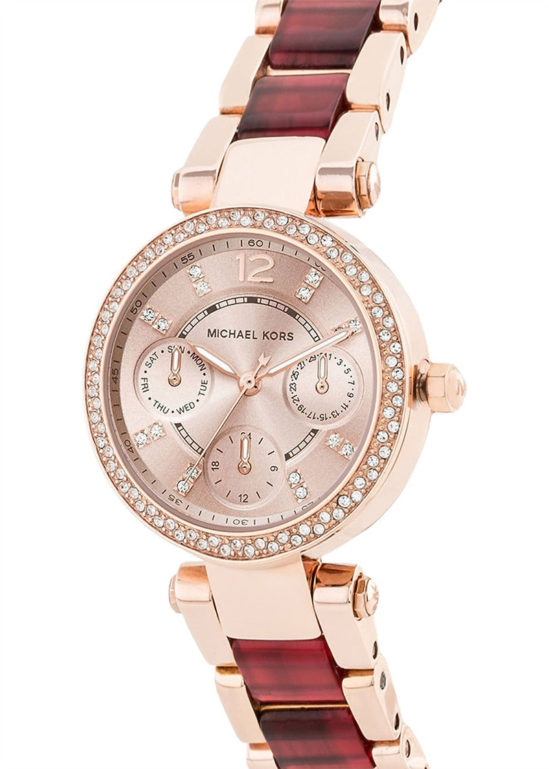 Michael Kors Parker Rose Gold Dial Two Tone Steel Strap Watch for Women - MK6239 Buy Now By Michael Kors