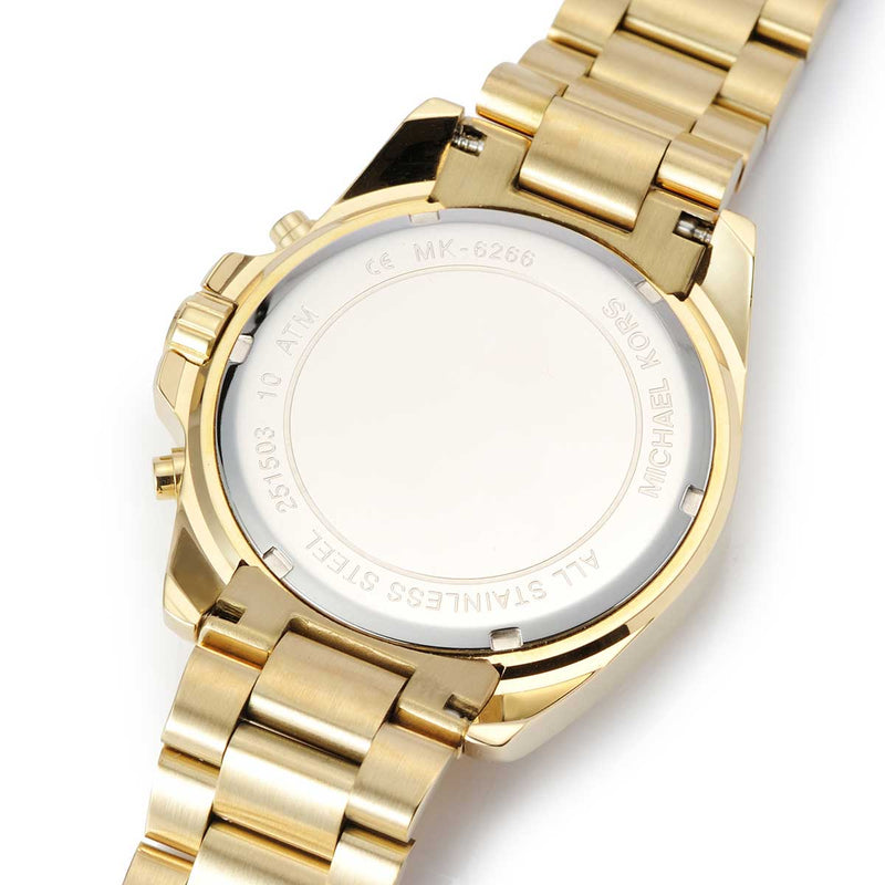Michael Kors Bradshaw Chronograph White Dial Gold Steel Strap Watch For Women - MK6266 Buy Now By Michael Kors