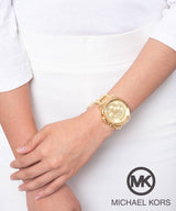 Michael Kors Brecken Chronograph Gold Dial Gold Steel Strap Watch For Women - MK6366 Buy Now By Michael Kors