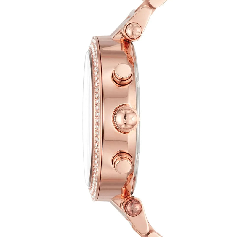 Michael Kors Parker Chronograph Purple Dial Rose Gold Steel Strap Watch For Women - MK6417 Buy Now By Michael Kors