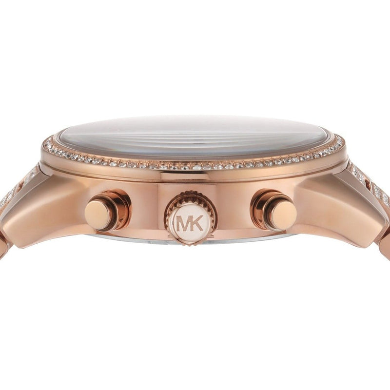 Michael Kors Ritz Chronograph Rose Gold Dial Rose Gold Steel Strap Watch For Women - MK6485 Buy Now By Michael Kors
